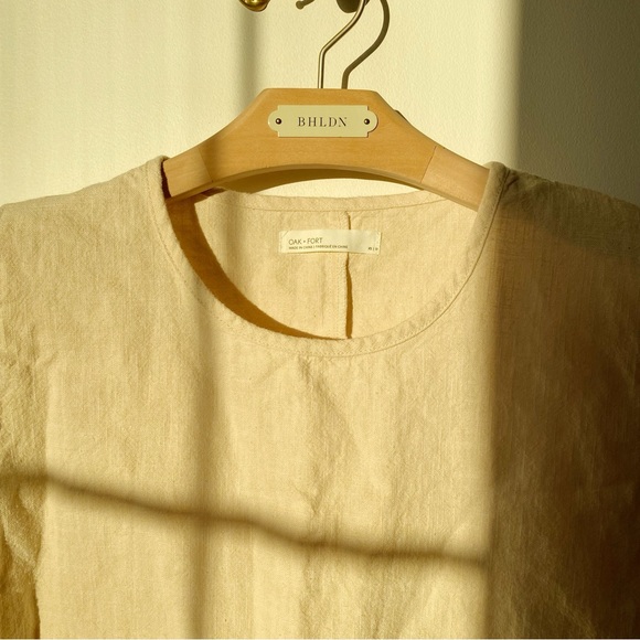 Oak + Fort • Oatmeal Shift Mini Dress Sz XS - Picture 7 of 9